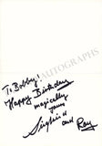 Siegfried & Roy - Signed Card