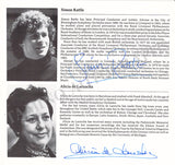 De Larrocha, Alicia - Rattle, Simon - Signed Program Leeds 1985