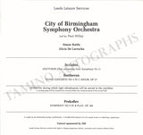 De Larrocha, Alicia - Rattle, Simon - Signed Program Leeds 1985