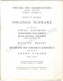 Schwarz, Solange - Performance Program Paris 1947