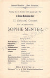 Menter, Sophie - Set of 3 Concert Programs Vienna 1897 & 1900