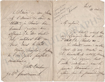 Bonheur, Stella - Autograph Letter Signed