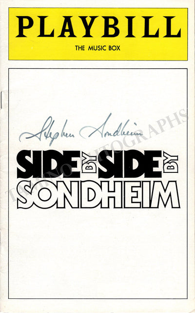 Sondheim, Stephen - Signed Program "Side by Side"