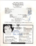 Berry, Walter - Streich, Rita - Signed Program Chicago 1960