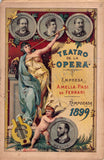 Caruso, Enrico & Others - Set of 4 Unsigned Programs Teatro de la Opera 1899