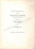 American Ballet Theatre - First Season (1940) Program