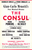 Menotti, Gian Carlo - Playbill The Consul World Premiere 1950
