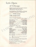 Giannini, Vittorio - Program "The Harvest" World Premiere 1961