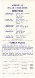 The Royal Ballet - Program Chicago Tour 1960-1961