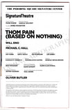 Thom Pain - Signed Broadway Musical Playbill