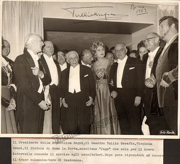 Serafin, Tullio Signed Photograph 1953 Tamino