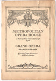 Fokina, Vera - Fokine, Michel - Performance Program Met Opera 1924