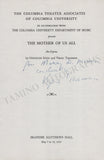 Thomson, Virgil - Signed Program 1947