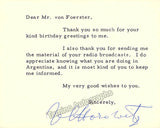 Horowitz, Vladimir - Set of 8 Signed Typed Letters & Notes