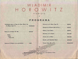 Horowitz, Vladimir - Signed Program Havana 1952