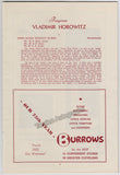 Horowitz, Vladimir - Concert Program Cleveland 1950