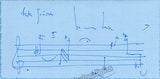 Henze, Werner - Autograph Music Quote