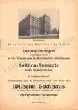Backhaus, Wilhelm - Set of 36 Concert Programs