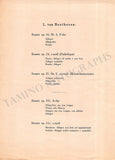 Backhaus, Wilhelm - Set of 36 Concert Programs