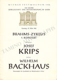 Backhaus, Wilhelm - Set of 36 Concert Programs