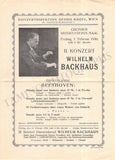 Backhaus, Wilhelm - Set of 36 Concert Programs