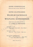 Backhaus, Wilhelm - Set of 36 Concert Programs