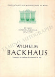 Backhaus, Wilhelm - Set of 36 Concert Programs