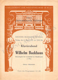 Backhaus, Wilhelm - Set of 36 Concert Programs