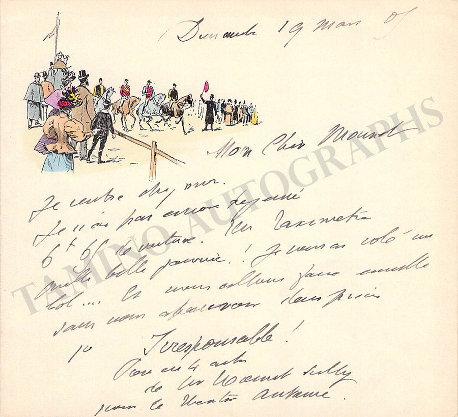 William Bertrand Busnach Autograph Letters Signed 18821887 Tamino