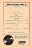 Kapell, William - Signed Program Oklahoma City 1946