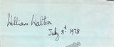 Walton, William - Autograph Note Signed 1978