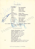 Wunderlich, Fritz - Berry, Walter & Others - Signed Program Vienna 1962