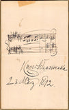 Scharwenka, Xaver - Autograph Letter Signed 1906 & Music Quote 1892