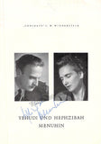Menuhin, Yehudi - Menuhin, Hephzibah - Signed Program Munich 1965