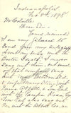 Seguin, Zelda - Autograph Letter Signed 1898
