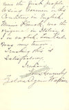 Seguin, Zelda - Autograph Letter Signed 1898
