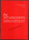 Bayreuth 1958 - Personnel of the Bayreuth Festival Guide