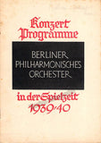 Hoehn, Hermann - Concert Program Berlin 1940 - Hermann Abendroth