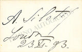 Siloti, Alexander - Signed Card 1883