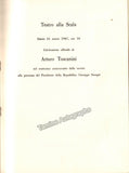 Teatro La Scala - Toscanini Birth Centennial Gala Program