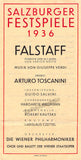 Toscanini, Arturo - Concert Program Salzburg Festival Falstaff 1936