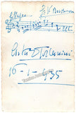 Toscanini, Arturo - Signed Photo & Music Quote 1935