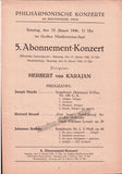 Karajan, Herbert von - Lot of 6 Wiener Philharmoniker Programs 1946-1949