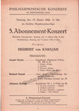 Karajan, Herbert von - Lot of 6 Wiener Philharmoniker Programs 1946-1949