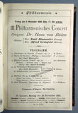 Von Bulow, Hans - Brahms, Johannes - Grieg, Edvard - 11 bound programs 1888-1889