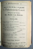 Von Bulow, Hans - Brahms, Johannes - Grieg, Edvard - 11 bound programs 1888-1889