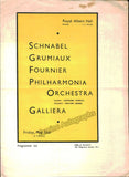 Grumiaux, Arthur - Fournier, Pierre - Schnabel, Artur - Program London 1920s