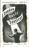 Solomon - Concert Program London 1947