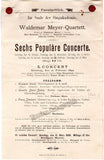Waldemar Meyer Quartett - 3 Programs Berlin 1898-1899