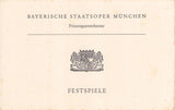 Hindemith, Paul - World Premiere Die Harmonie der Welt Invitation Card 1957